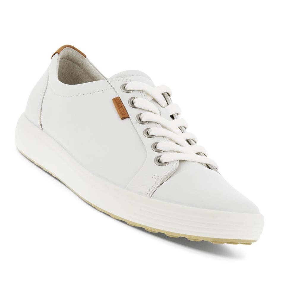 Women's Ecco Soft 7 Sneakers White | USA 232GSO